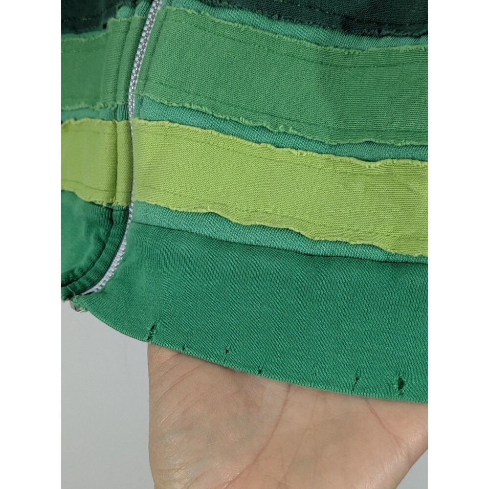 Aviator Nation 4 Stripe Zip Up Hoodie Kelly Green Sz M * Fits Like S Distressed - Picture 9 of 14